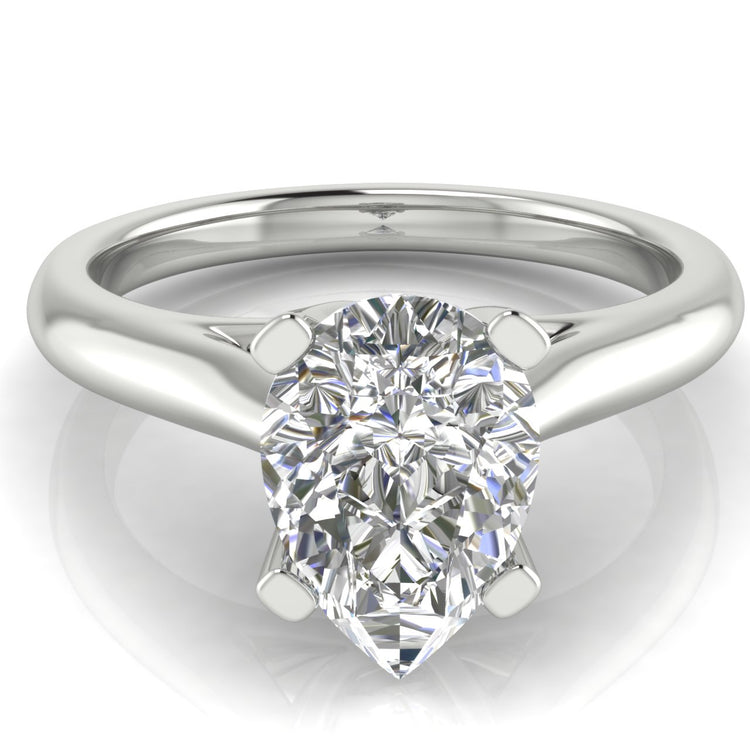 Bypass Basket Pear Shaped  Engagement Ring | Moissanite | Lab Grown Diamond