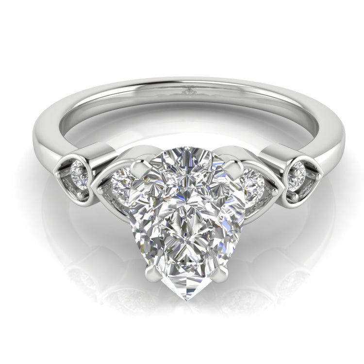 Romance Pear Shaped  Engagement Ring | Moissanite | Lab Grown Diamond