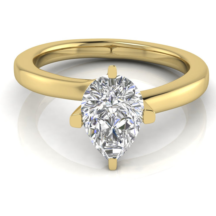 Bypass Pear Shaped Lab Diamond Engagement Ring