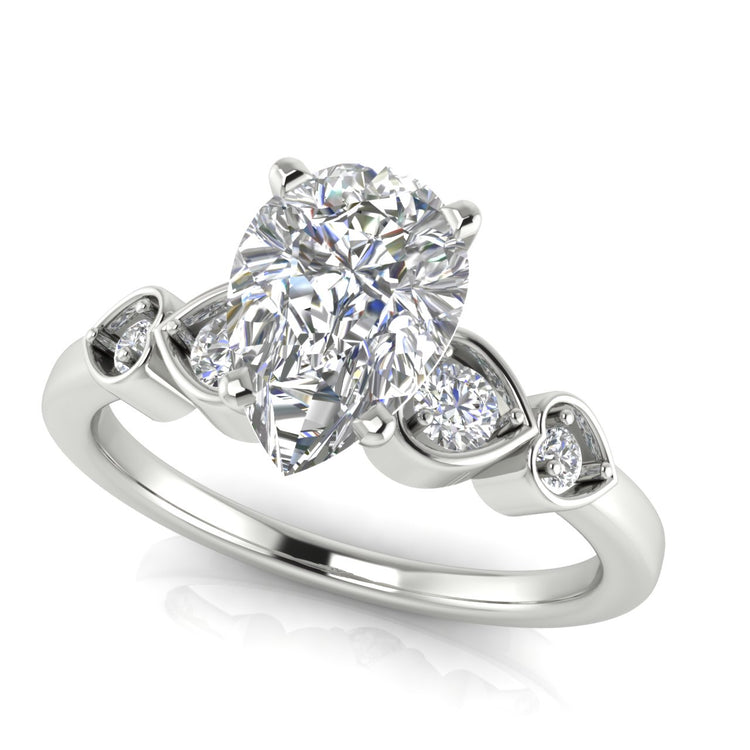 Romance Pear Shaped Lab Diamond Engagement Ring