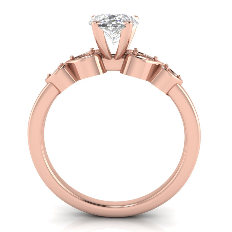 Romance Pear Shaped Moissanite Engagement Ring