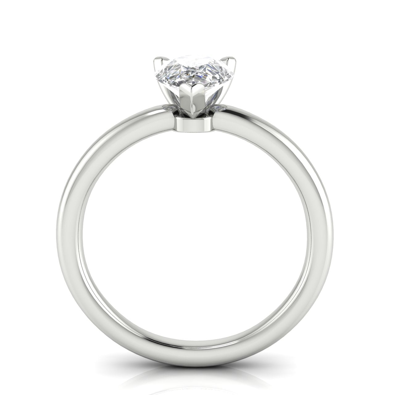 Classic Pear Shaped Lab Diamond Engagement Ring