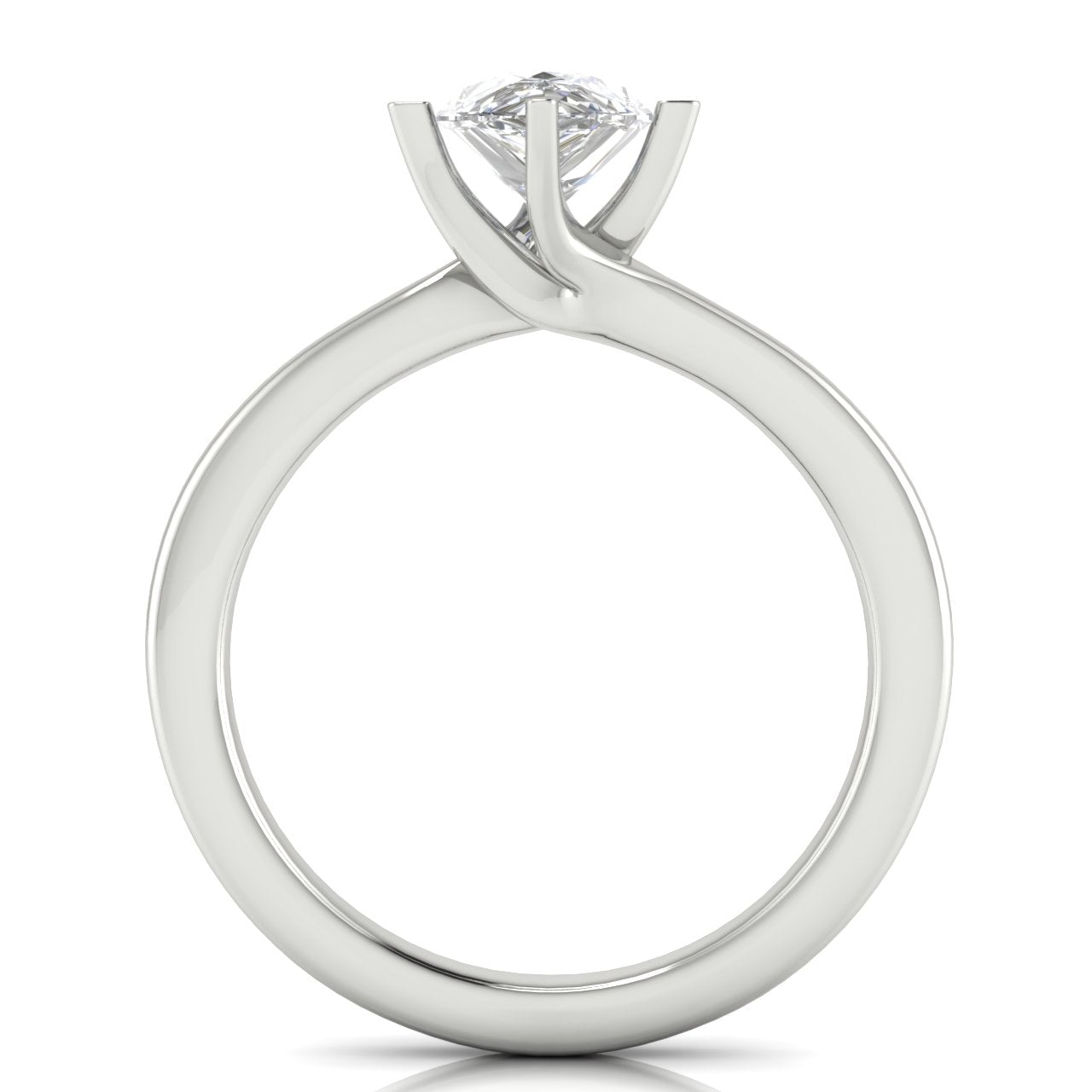 Bypass Pear Shaped Lab Diamond Engagement Ring