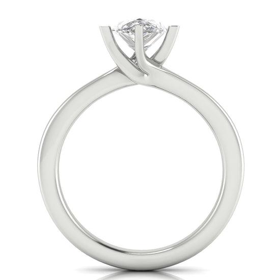 Bypass Pear Shaped Lab Diamond Engagement Ring