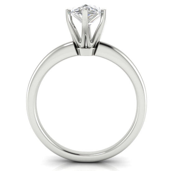 Elegant 6 Prong Pear Shaped Lab Diamond Engagement Ring