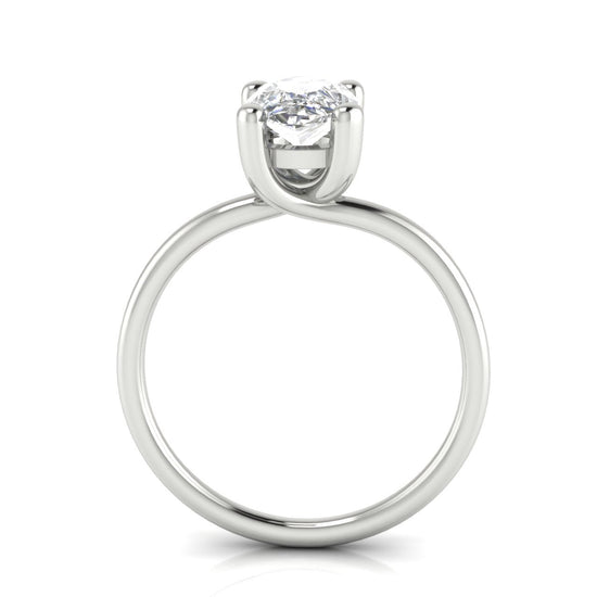 Classic Crossover Pear Shaped Lab Diamond Engagement Ring