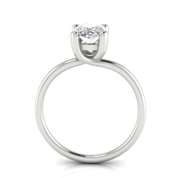 Classic Crossover Pear Shaped Lab Diamond Engagement Ring