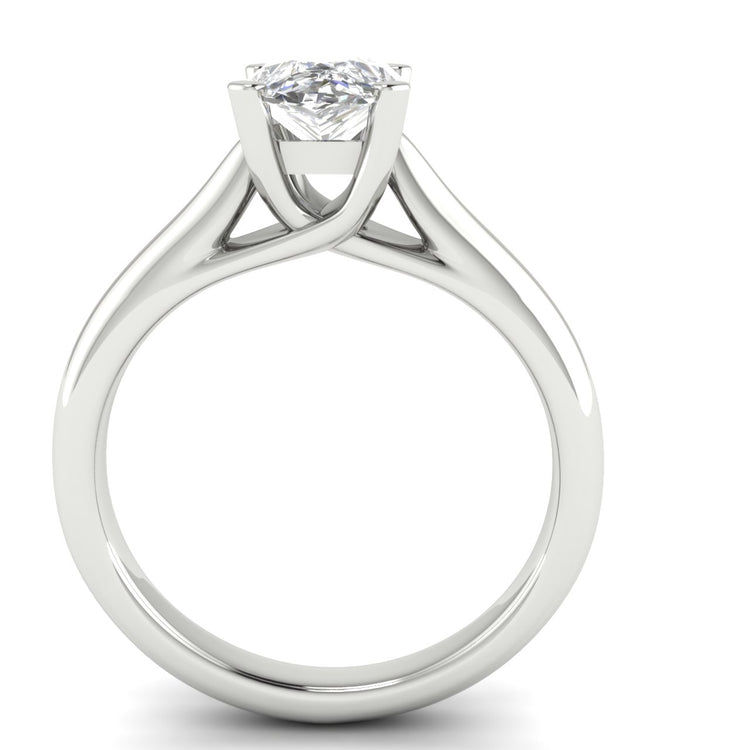 Bypass Basket Pear Shaped Moissanite Engagement Ring