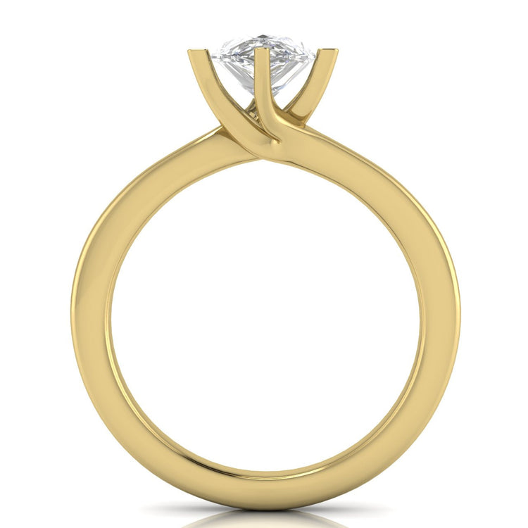 Bypass Pear Shaped Lab Diamond Engagement Ring