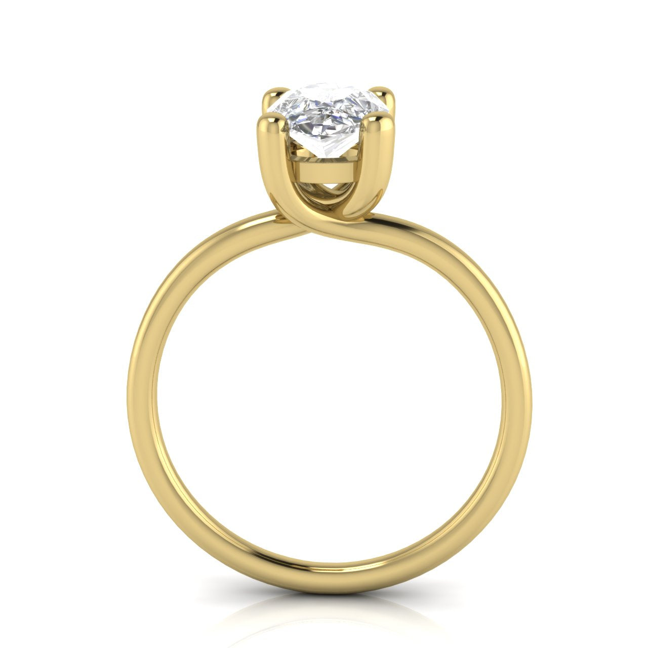 Classic Crossover Pear Shaped Lab Diamond Engagement Ring