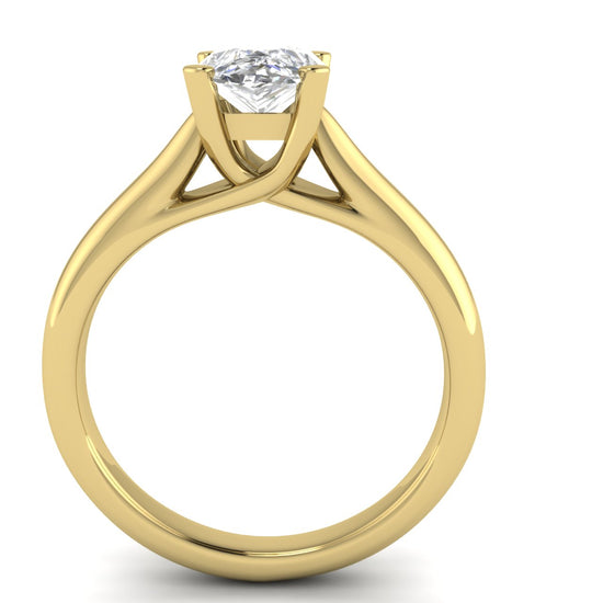 Bypass Basket Pear Shaped Lab Diamond Engagement Ring