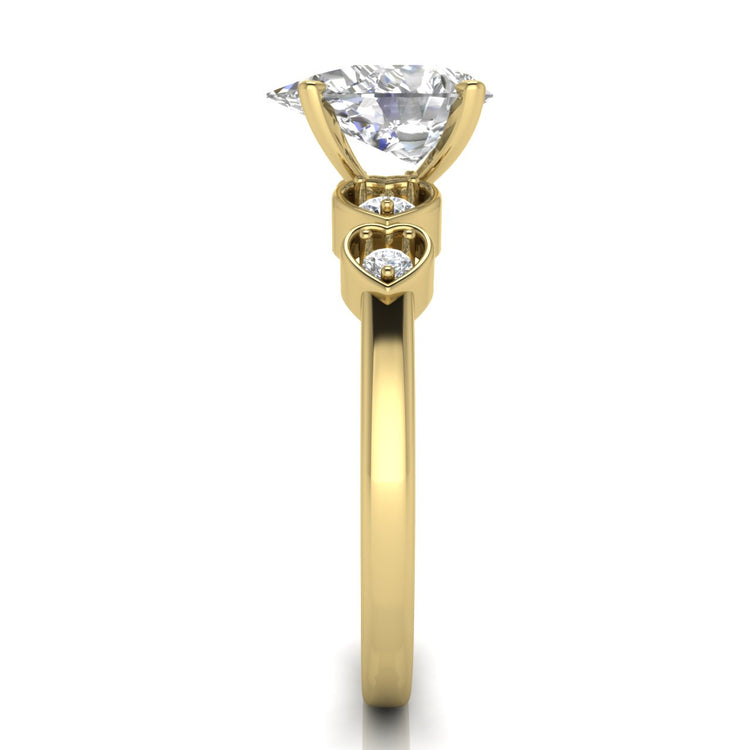 Romance Pear Shaped Lab Diamond Engagement Ring