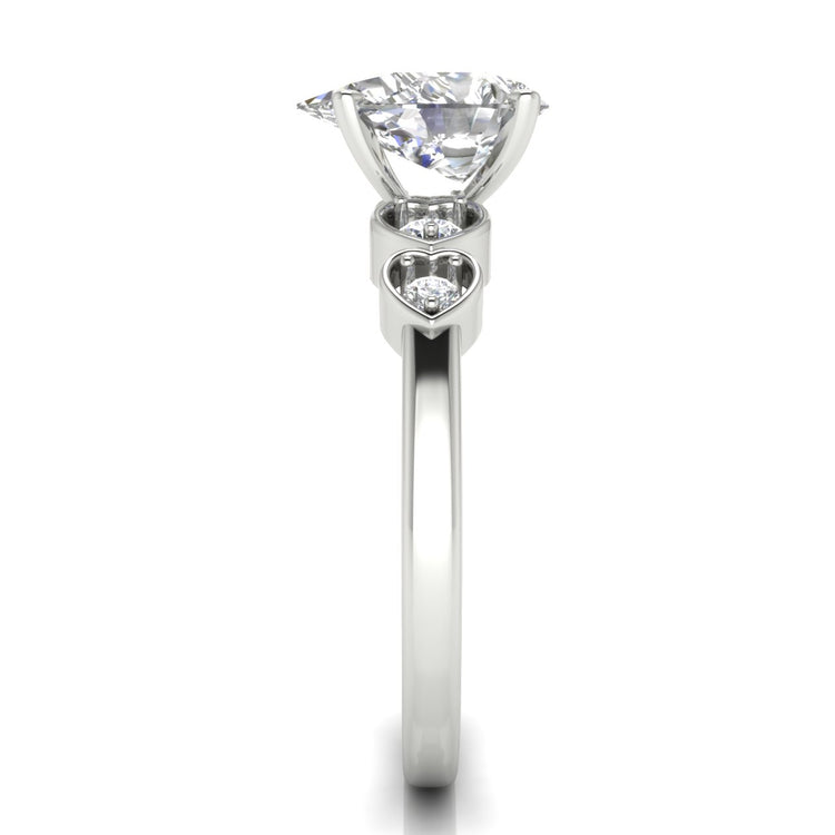 Romance Pear Shaped Lab Diamond Engagement Ring