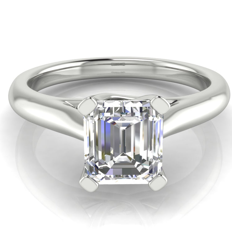 Bypass Basket Emerald Cut  Engagement Ring | Moissanite | Lab Grown Diamond