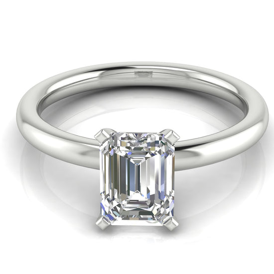 Classic Emerald Cut Lab Diamond Engagement Ring