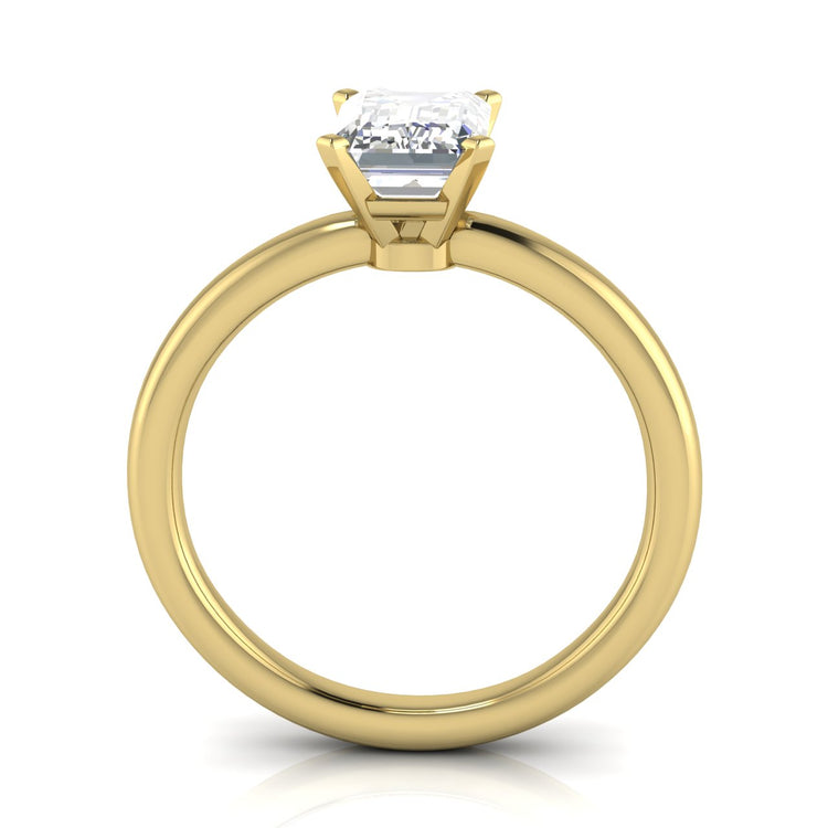 Classic Emerald Cut Moissanite Engagement Ring