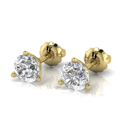 Round Stud Lab Diamond Earrings
