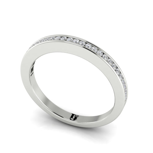 Channel Set Half Eternity Wedding Ring | LJ-LR10174A