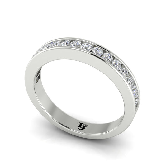 Channel Set Full Eternity Wedding Ring | LJ-LR10177A
