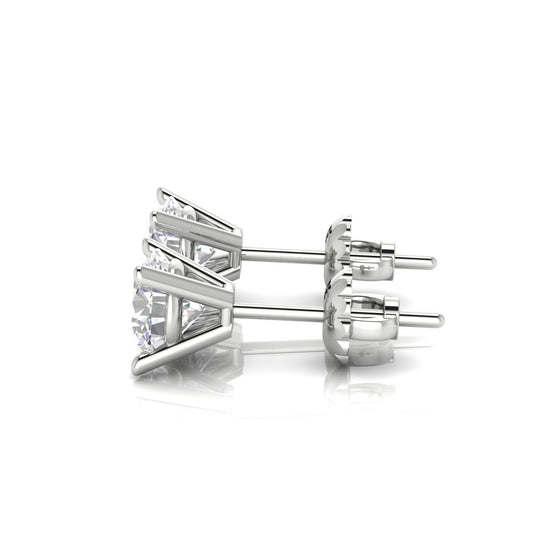 Round Martini Style Stud Earring