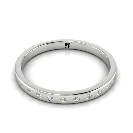 Flush Set Eternity Wedding Ring | LJ-LR10087A