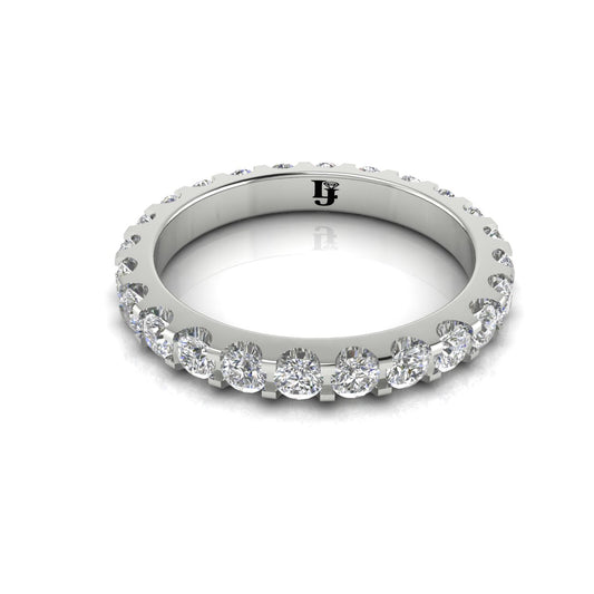 Round Cut Eternity Wedding Ring | LJ-LR17A2.40MMS7