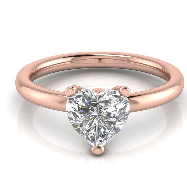 Classic Heart Shape Lab Diamond Engagement Ring