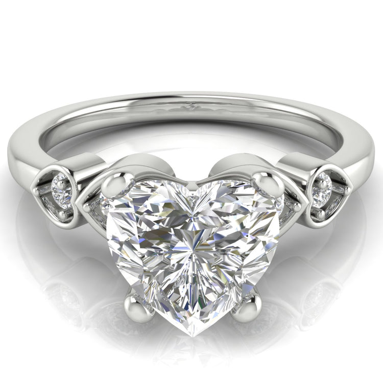 Romance Heart Shaped  Engagement Ring | Moissanite | Lab Grown Diamond