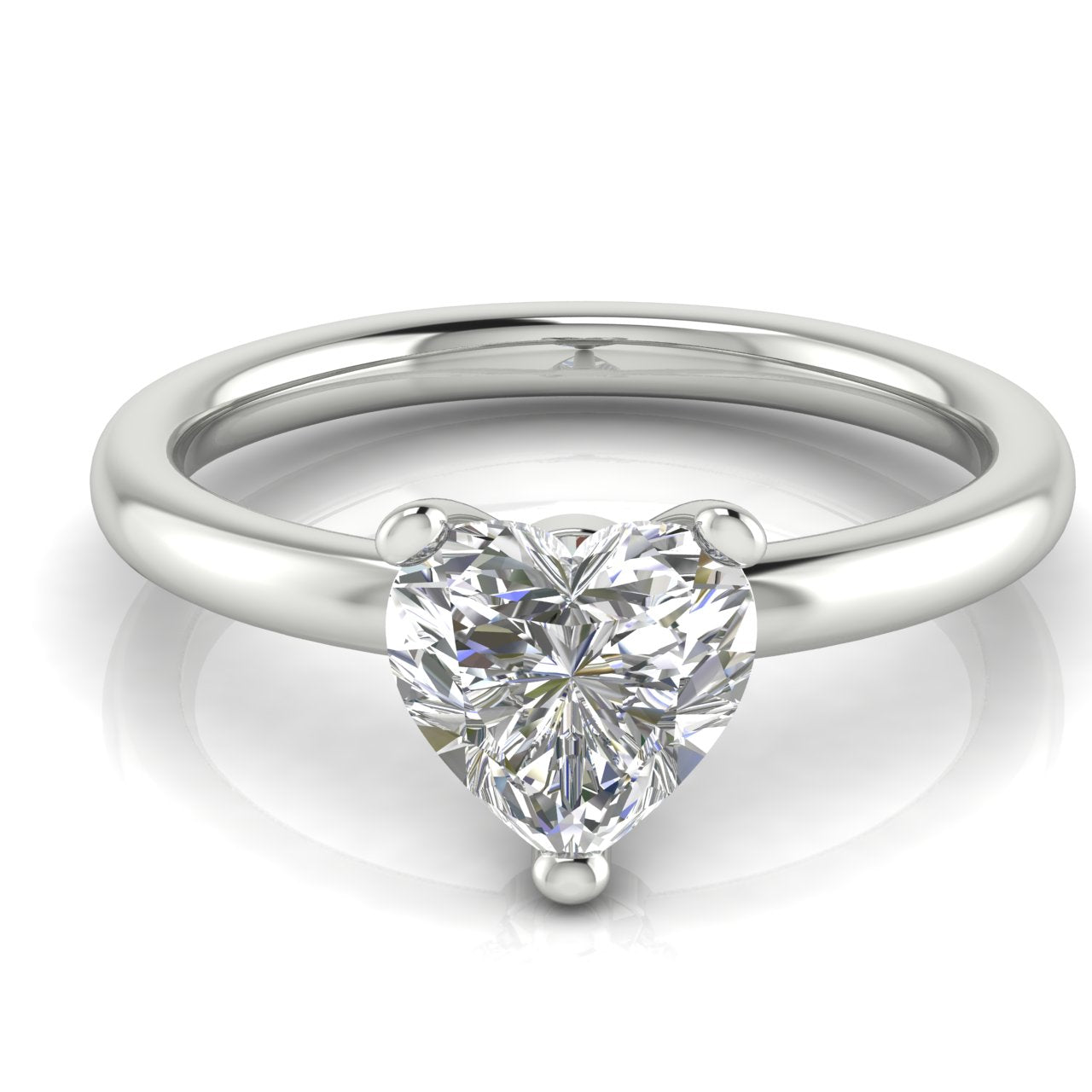 Classic Heart Shape Lab Diamond Engagement Ring