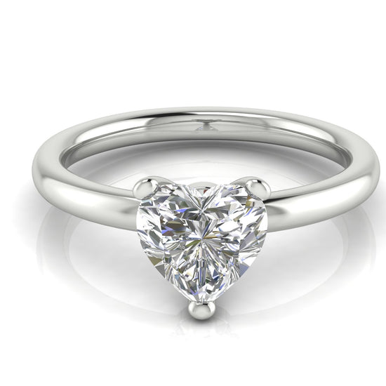 Classic Heart Shape Moissanite Engagement Ring