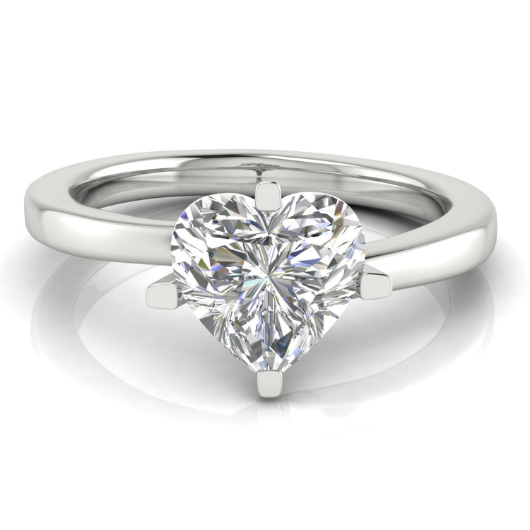 Bypass Heart Shaped  Engagement Ring | Moissanite | Lab Grown Diamond