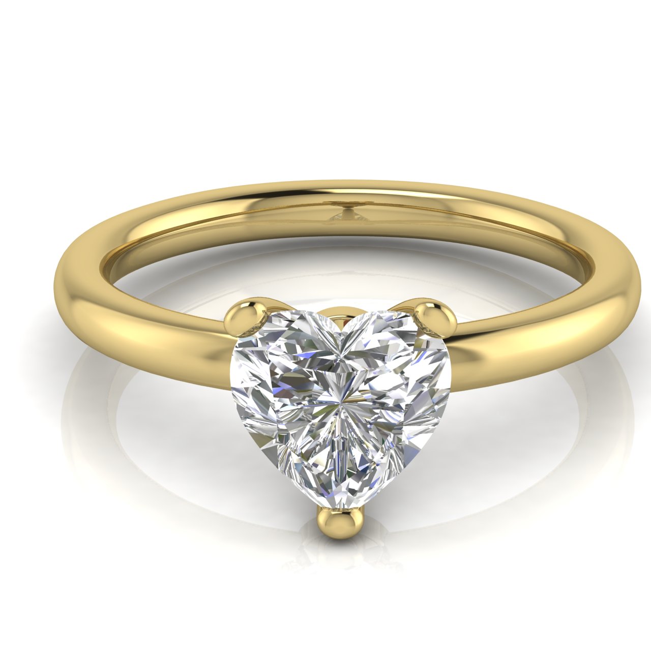 Classic Heart Shape Moissanite Engagement Ring