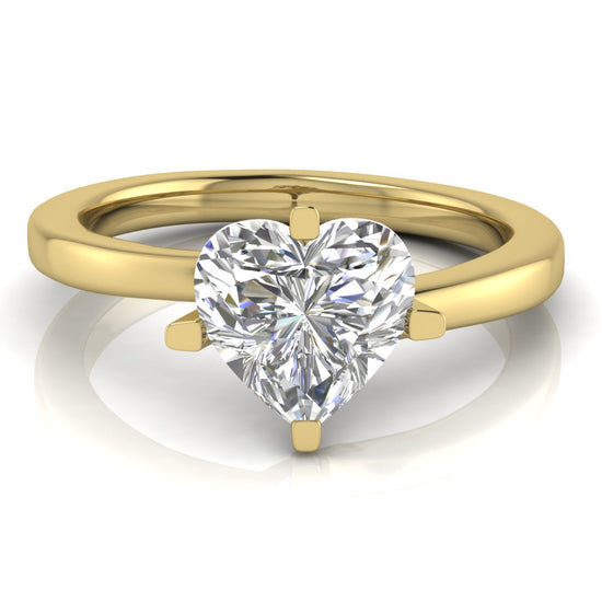 Bypass Heart Shaped Lab Diamond Engagement Ring