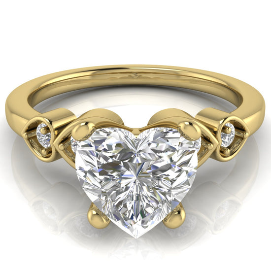 Romance Heart Shaped Lab Diamond Engagement Ring