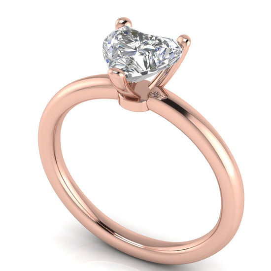 Classic Heart Shape Moissanite Engagement Ring