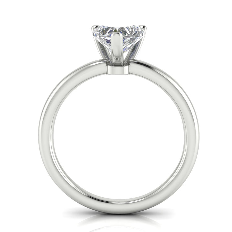 Classic Heart Shape Lab Diamond Engagement Ring