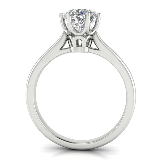 Crown Heart Shaped Moissanite Engagement Ring