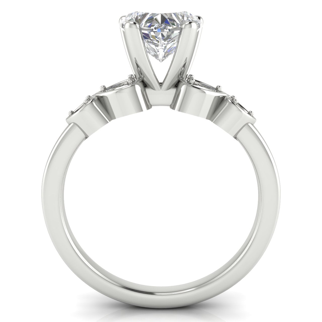 Romance Heart Shaped Lab Diamond Engagement Ring