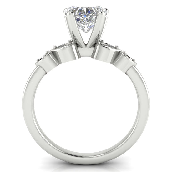 Romance Heart Shaped Moissanite Engagement Ring