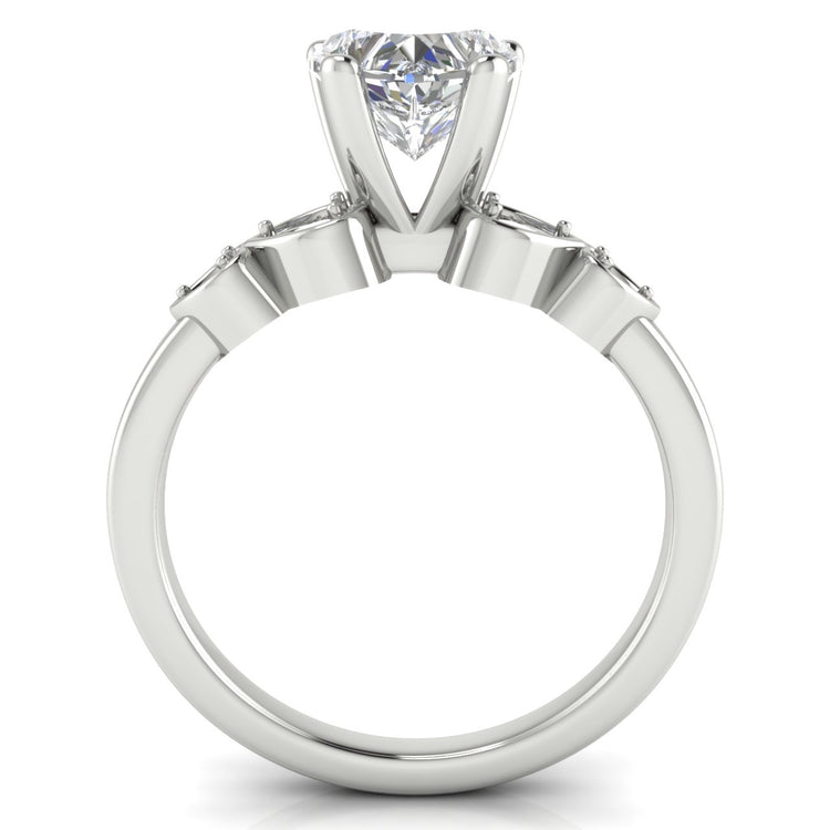 Romance Heart Shaped Lab Diamond Engagement Ring