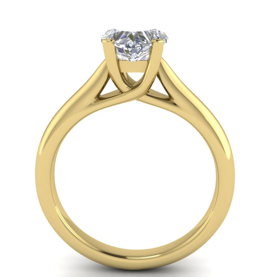 Bypass Basket Heart Shaped Lab Diamond Engagement Ring