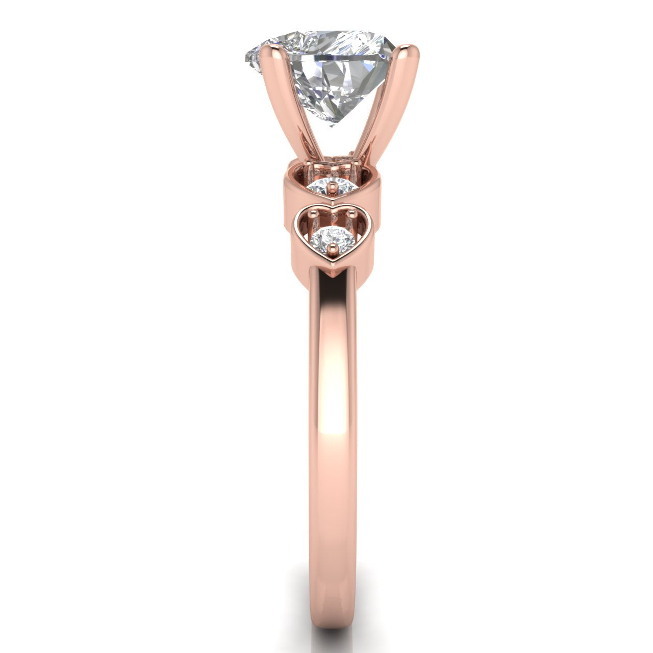 Romance Heart Shaped Lab Diamond Engagement Ring