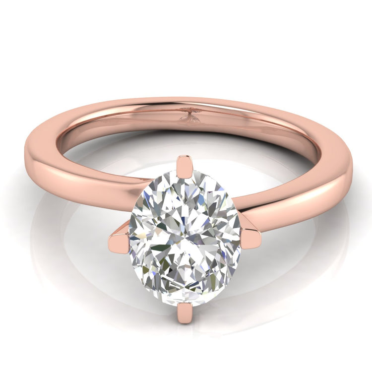 Bypass Oval Lab Diamond Engagement Ring