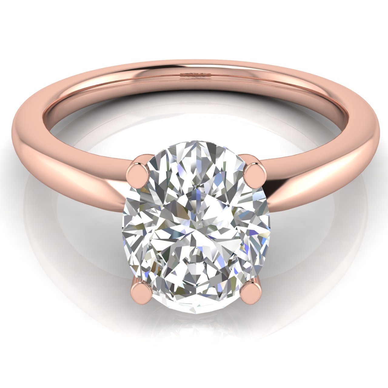 Modern Oval Cut Moissanite Engagement Ring