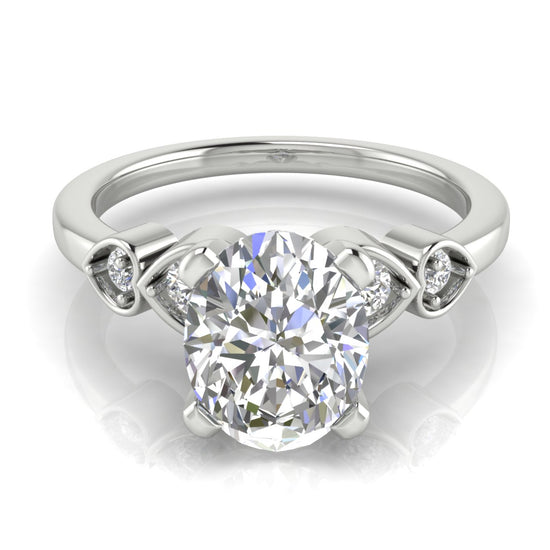 Romance Oval Lab Diamond Engagement Ring