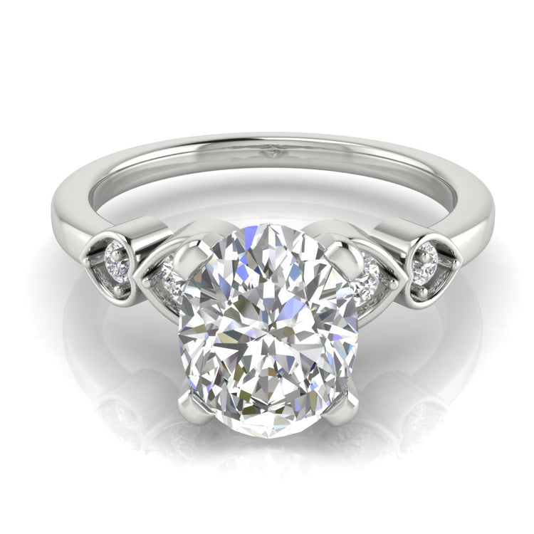 Romance Oval  Engagement Ring | Moissanite | Lab Grown Diamond