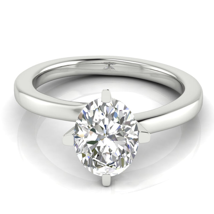 Bypass Oval Lab Diamond Engagement Ring 