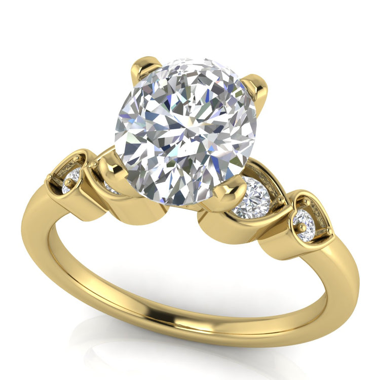 Romance Oval Lab Diamond Engagement Ring