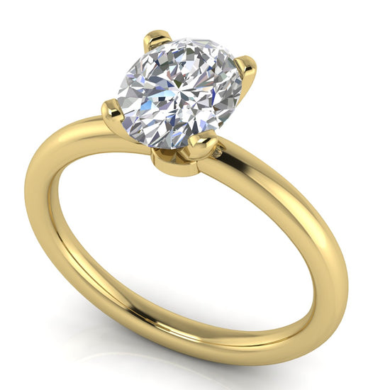 Classic Oval Cut Lab Diamond Engagement Ring