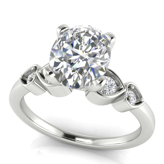 Romance Oval Lab Diamond Engagement Ring